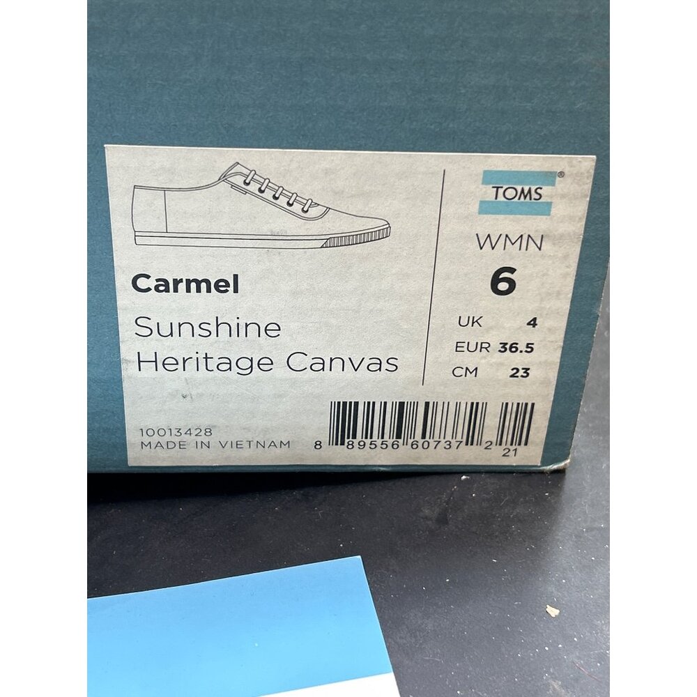 Toms Womens Carmel Sunshine Heritage Canvas Sneakers W6 - Picture 4 of 12
